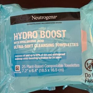 Three(3) packages of Neutrogena Hydro Boost Ultra soft Cleansing Towelettes
